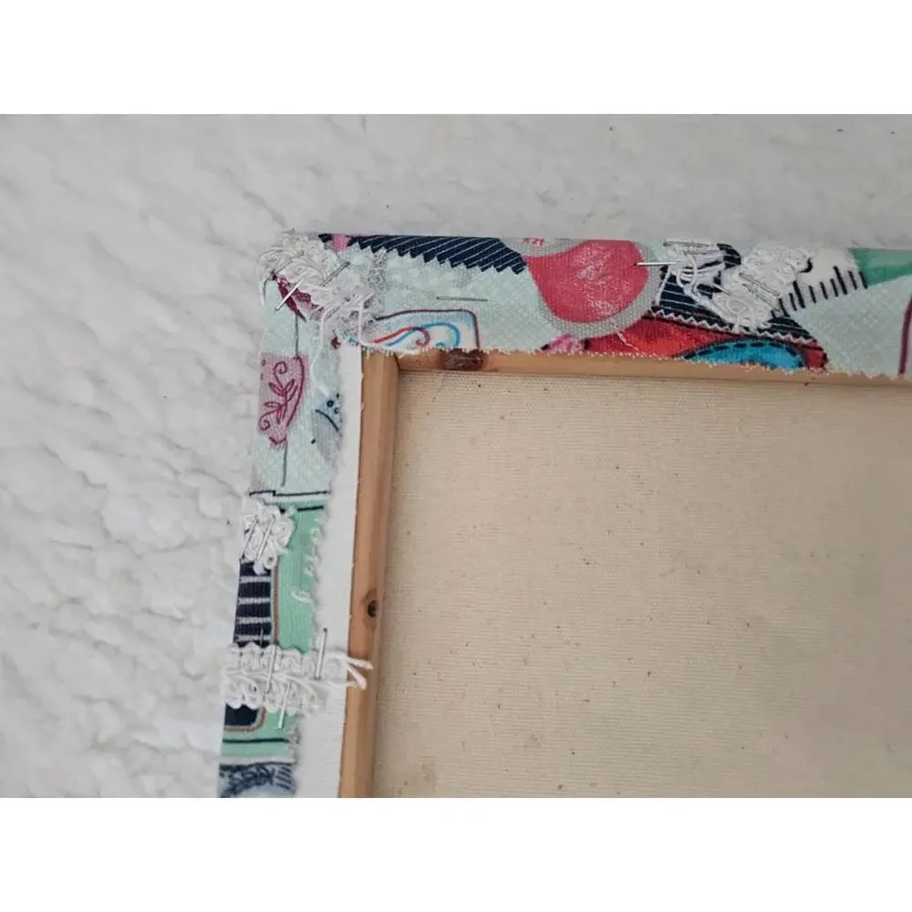 Handmade Craft Room Canvas For Hanging Photos Bows Multicolor 14.25
